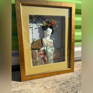 Framed Japanese Geisha Doll Art 🚨SOLD🚨
